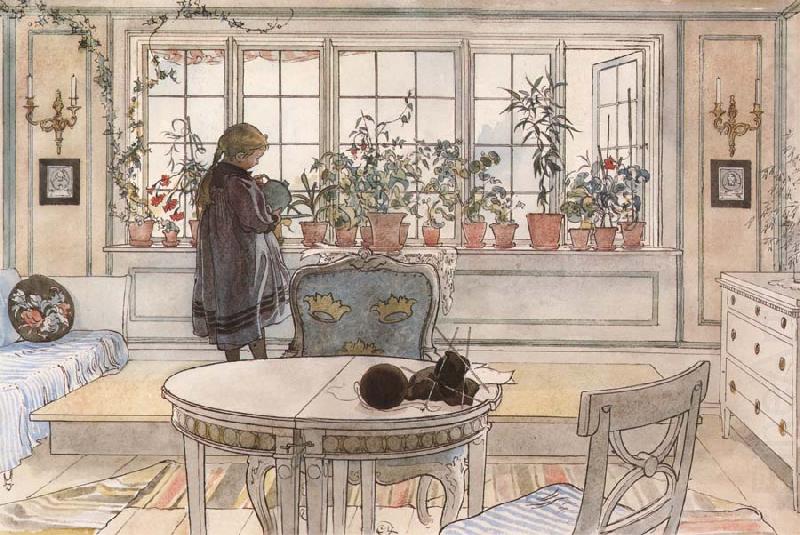 Carl Larsson Vacation Reading Assignment china oil painting image